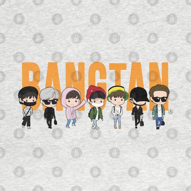 Chibi Bangtan Members Airplane Fashion by DaphInteresting